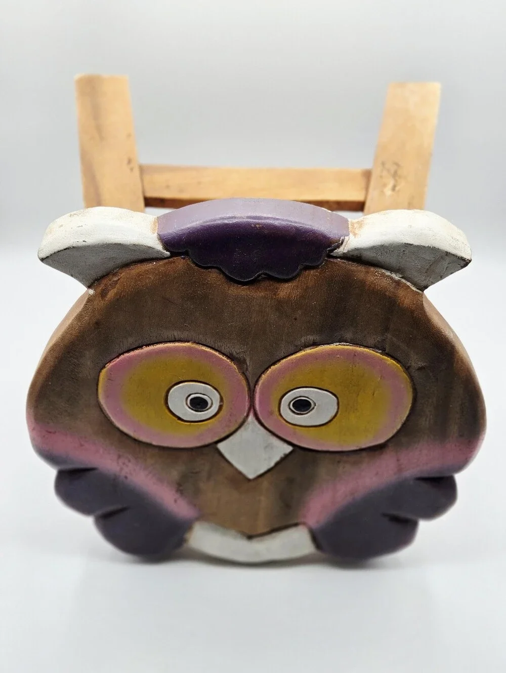 Children's Bathroom Owl Wooden Stool Owl Shower Curtain Hooks Owl Trashcan